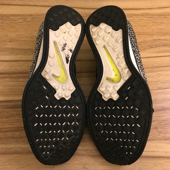 Nike Flyknit Racer Oreo Mens 6.5 Women's 8 Black Athletic Running Shoes Sneakers - Picture 7 of 7